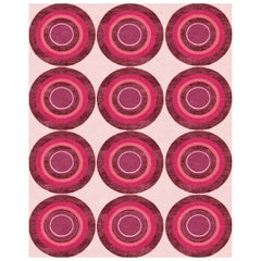Sasha Bikoff Collection Modern Area Rug Pink Colors "Goals Dahlia"