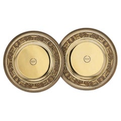 19th Century French Silver-Gilt Pair of Dishes, Odiot, circa 1890
