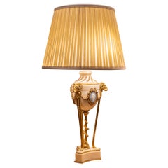 Fine 19th Century French Louis XVI Marble and Gilt Bronze Lamp