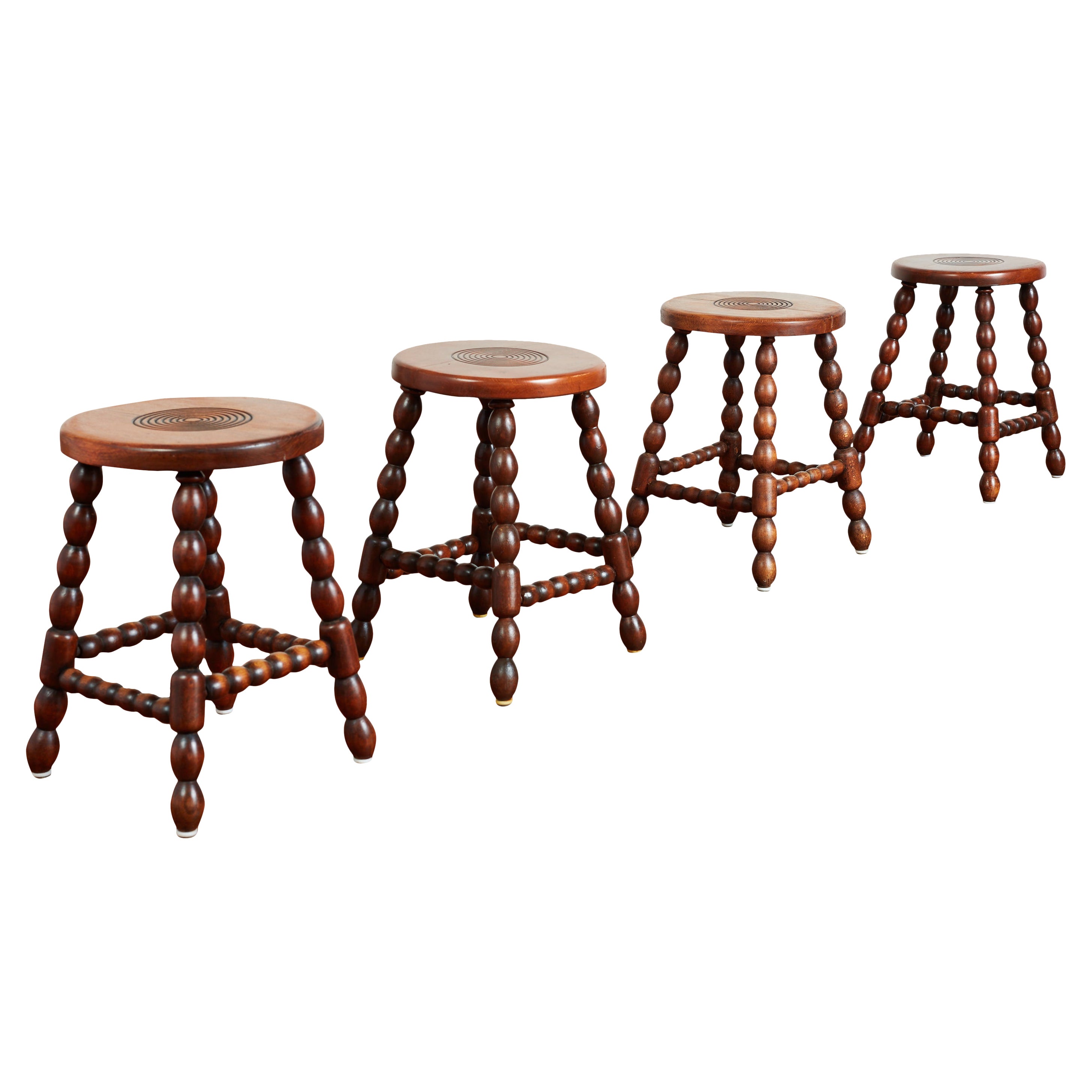 Charles Dudouyt Style Stools For Sale