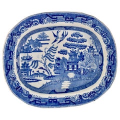 Antique 19th Century "Blue Willow" Platter