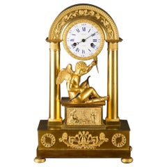 Antique Charles X Ormolu Mantel Clock by Mongin, Paris