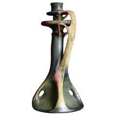 Art Nouveau Organic Shaped Candle Holder by Paul Dachsel for RStK Amphora