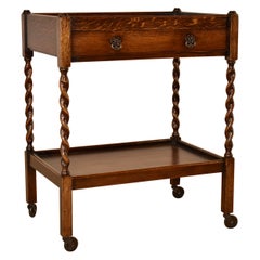 English Oak Bar Cart, circa 1900