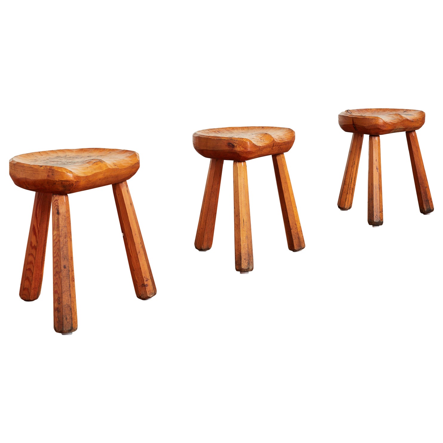 French Carved Stools For Sale