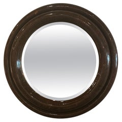 Enrique Garcel Round Wall Mirror & Wall Console Table Shelf Coconut Shell Set
