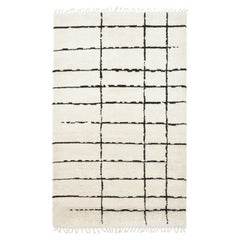Solo Rugs Moroccan Hand Knotted Ivory Area Rug