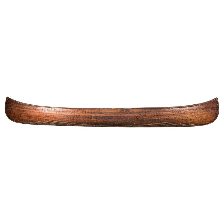 Finely Made Vintage French Wooden Canoe by Seyler, L'hirondelle For Sale at  1stDibs | antique canoe for sale