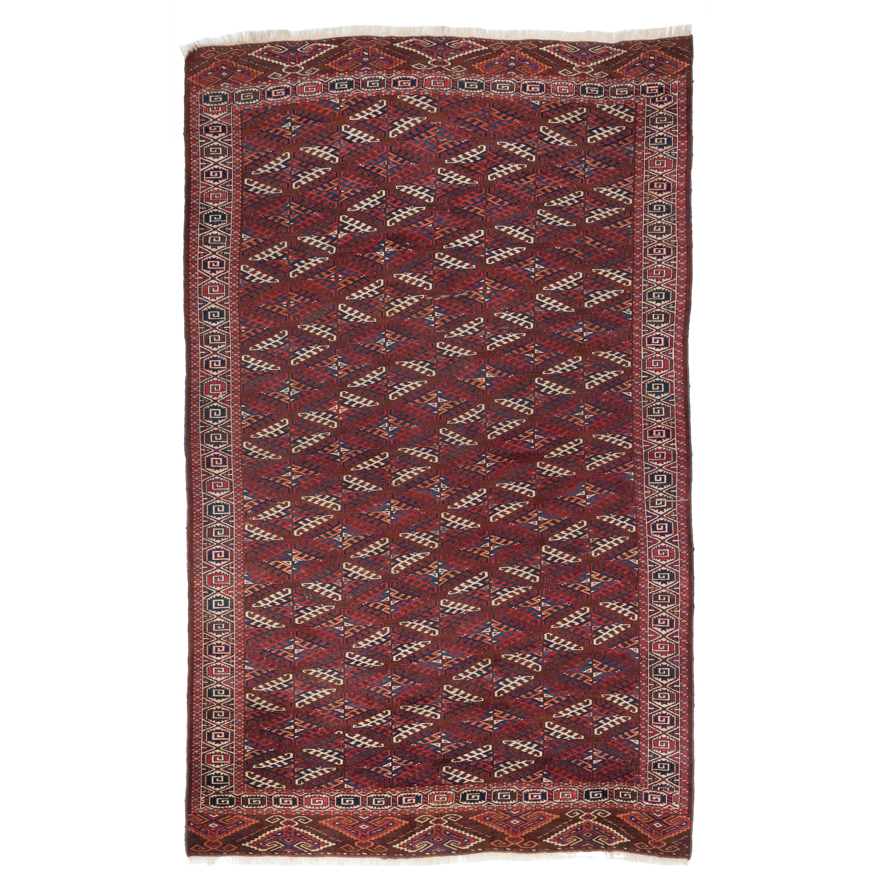 Antique Turkoman Yomut Main Rug, Ca 19th Century For Sale