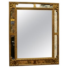 Antique French Gilt Cushion Mirror This Is an Exquisite Piece