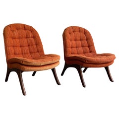 Mid-Century Modern Slipper Chairs By Adrian Pearsall For Craft Associates