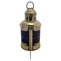 Boat Lantern with Red and Blue Lenses