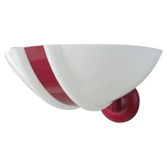 Single Uplight Sconce with Red Stripe