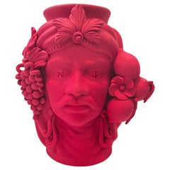 Moor Head Special Edition, Vase Centerpiece, Handmade in Italy, 2023, Bespoke