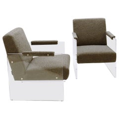 Pair of Modern "Seattle" Armchairs by Pure White Lines, England