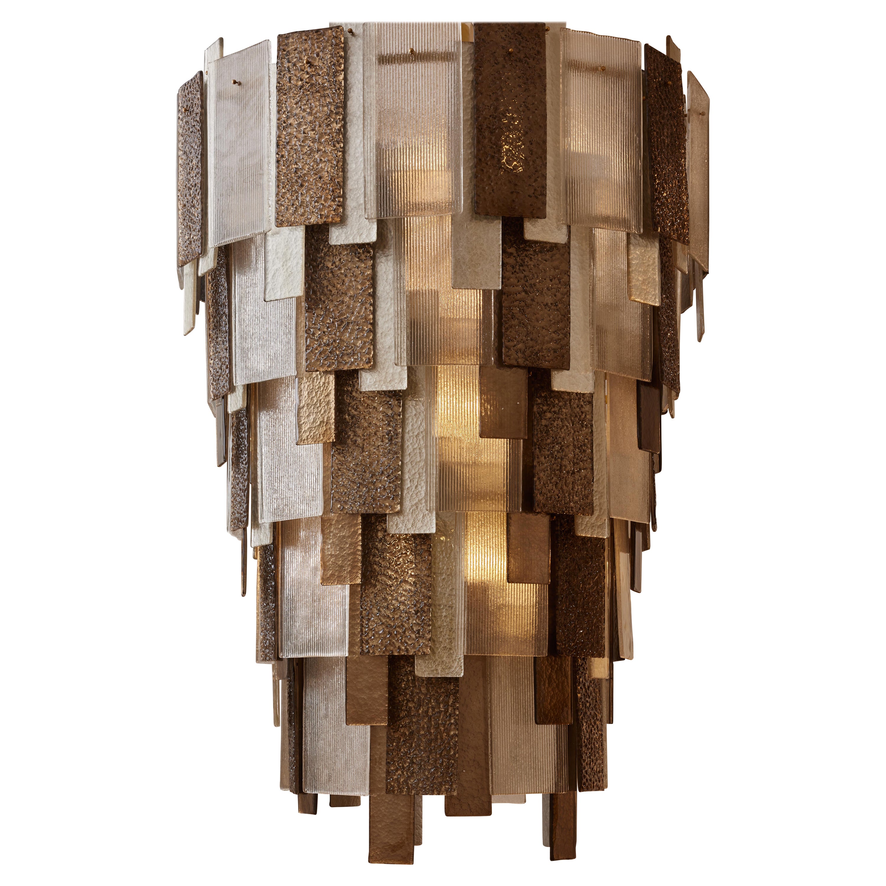 Important Chandelier in Murano Glass by Studio Glustin