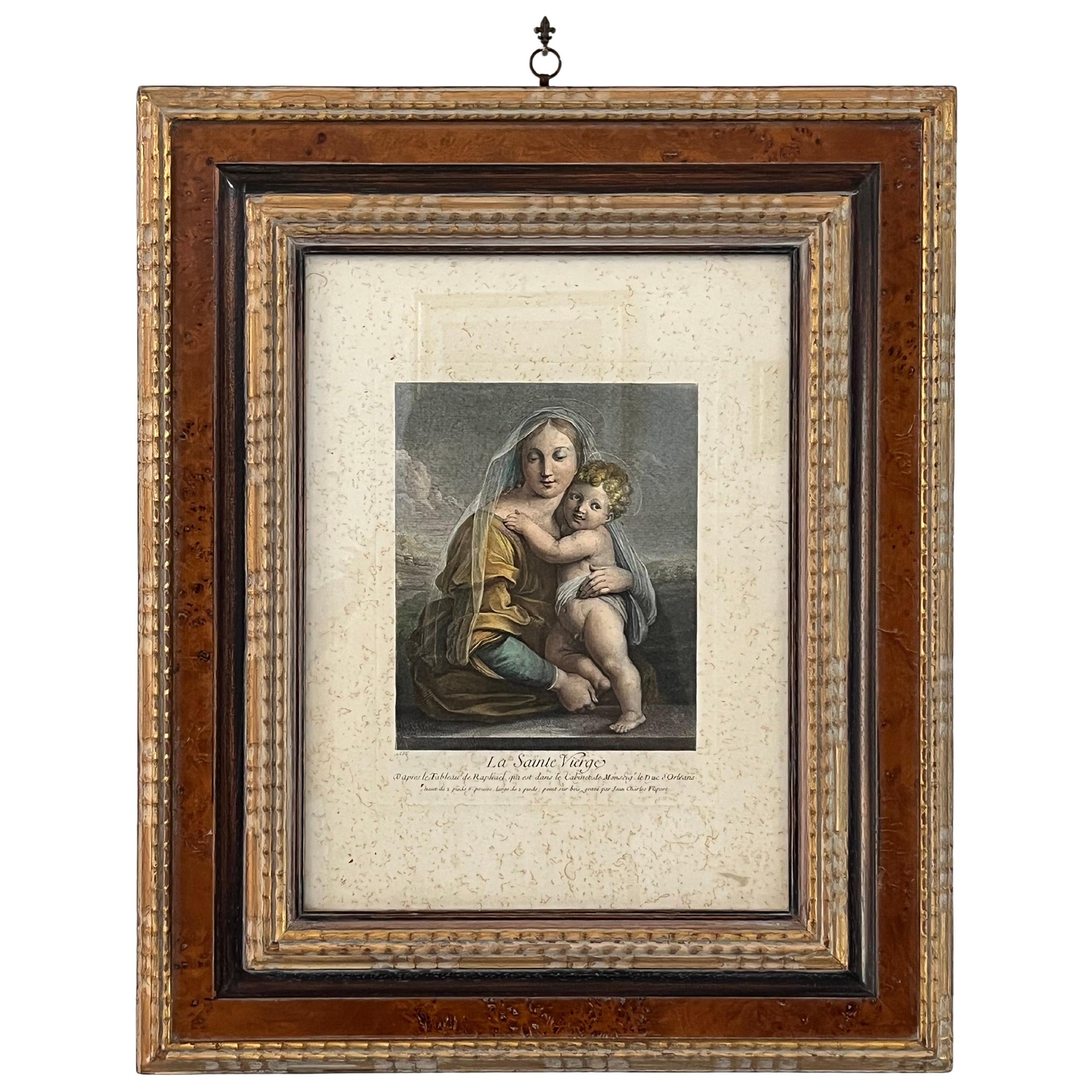 Reproduction of the "Holy Virgin" by the engraver Flipart For Sale