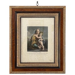 Reproduzierte Darstellung der „ Heiligen Jungfrau“ des Kupferstechers Flipart