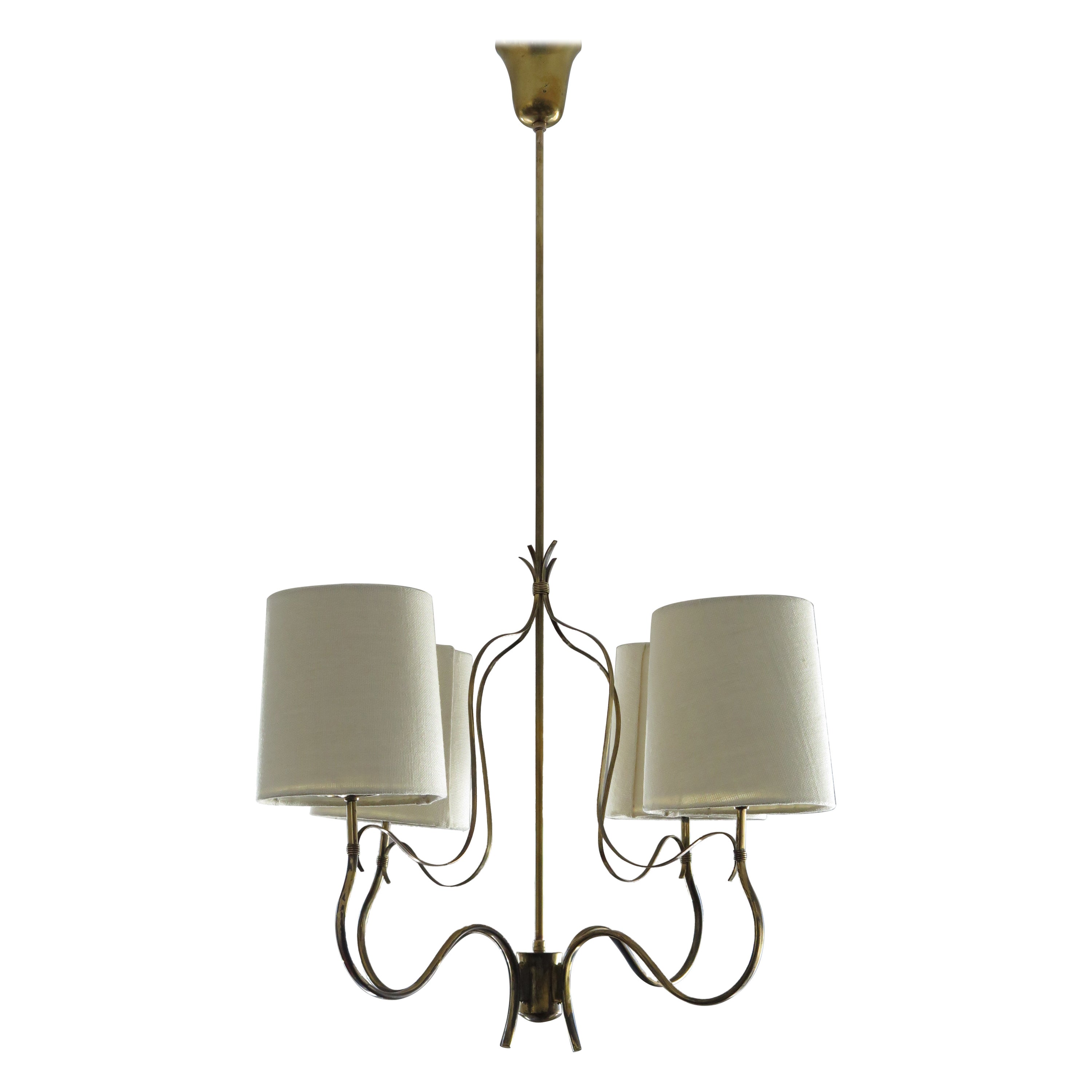 Elegant Paavo Tynell  Four Arm Chandelier 9001/4 Taito For Sale