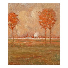 American Arts & Crafts Landscape Oil Painting by Robert Cairns Dobson, 1909