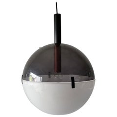Rare 2 Piece Plexiglass Ball Design XL Ceiling Lamp by Stilux Milano, 60s, Italy