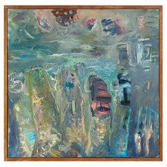 Vintage Warren Fischer Abstract Oil Painting