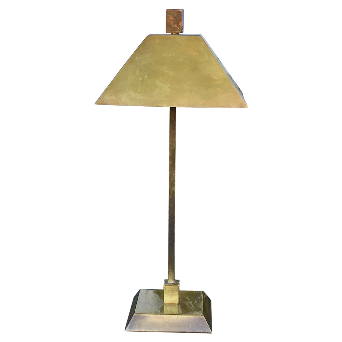 Mid Century Brass Desk Lamp Style After Curtis Jere