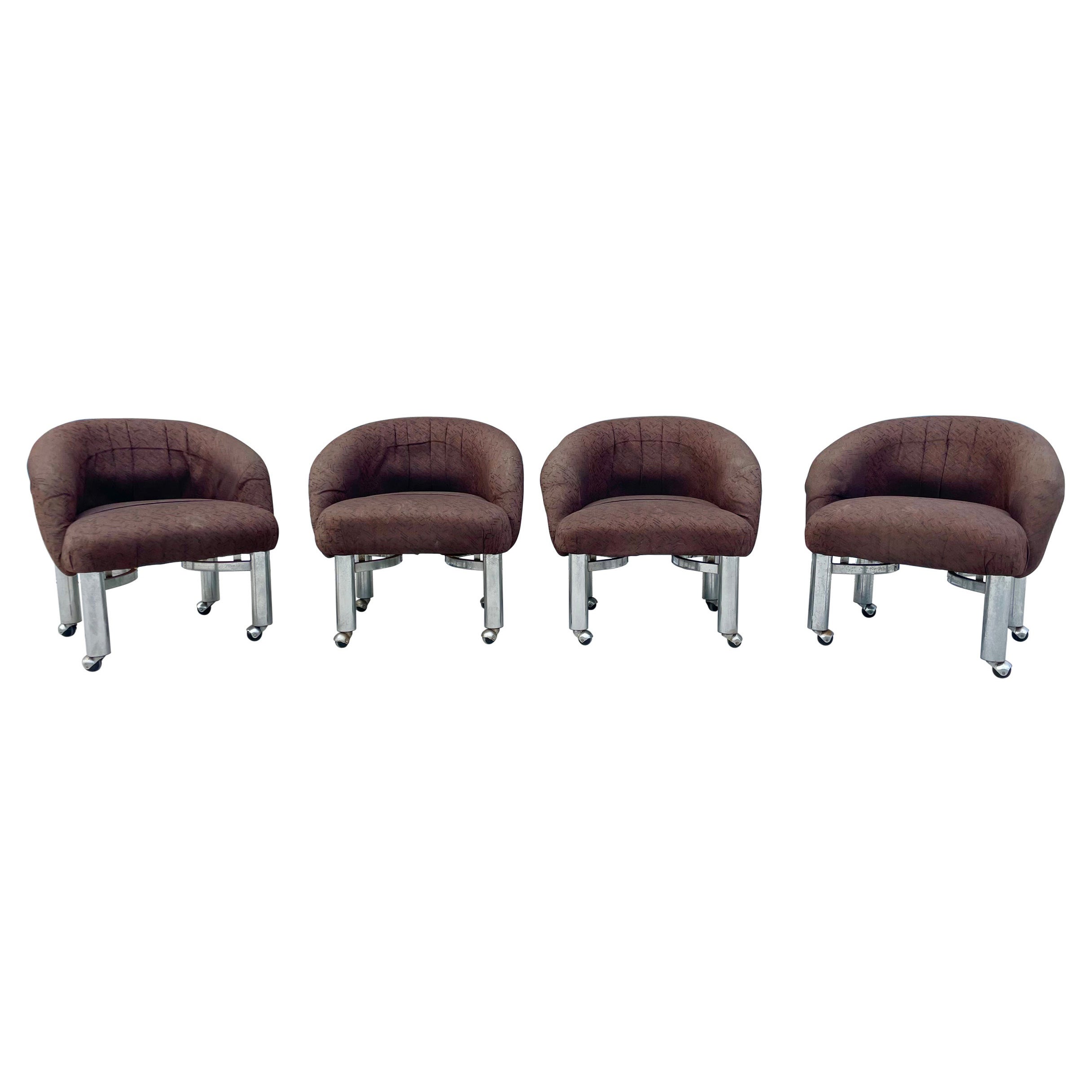 1970s Vintage Chrome Dining Chairs