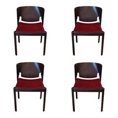 Vintage Vico Magistretti, Four Chairs, Model 122, Cassina, 1960s