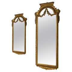 Mid-19th Century Couple of Neoclassical Tuscany Mirrors