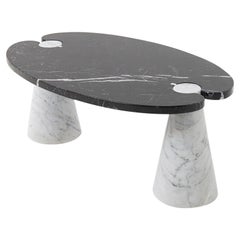 Angelo Mangiarotti Black and White Marble Coffee Table, Skipper