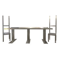 "Big Iron" Chairs / "Running Gun" Table, Iron, James Vincent Milano, Italy, 2023
