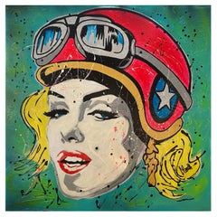 Painting Clem$, Marilyn Monroe Mixed Media on Canvas