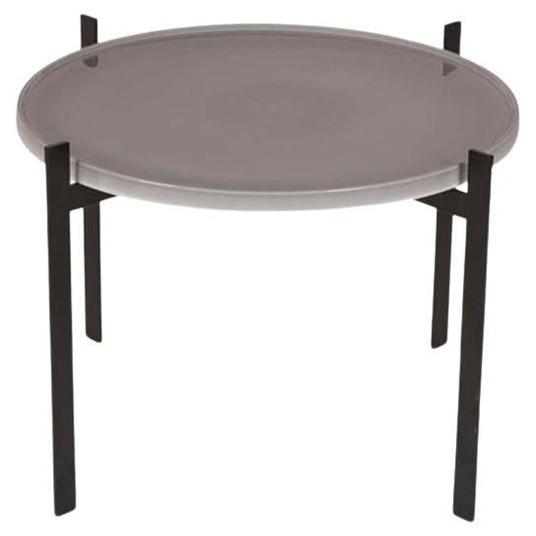 Cloudy Grey Porcelain Single Deck Table by OxDenmarq For Sale