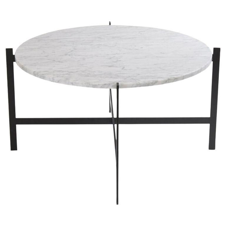 White Carrara Marble Large Deck Table by OxDenmarq For Sale