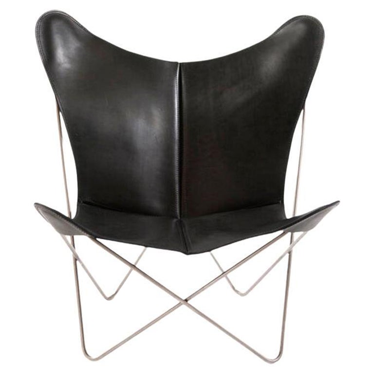 Black and Steel Trifolium Chair by OxDenmarq For Sale