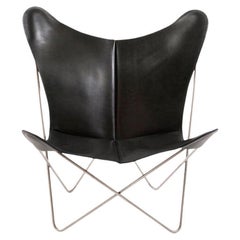 Black and Steel Trifolium Chair by OxDenmarq