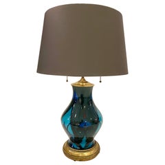 Art Nouveau Periode Steinholz Keramik Lampe