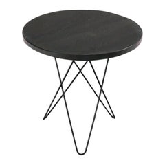 Black Slate and Black Steel Tall Mini O Table by OxDenmarq