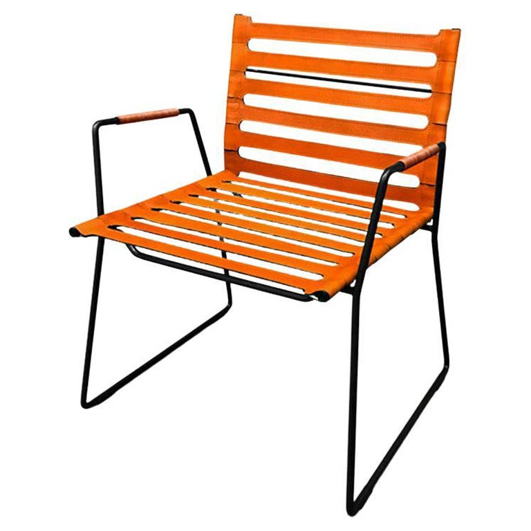 Hazelnut Strap Lounge Chair by Ox Denmarq For Sale