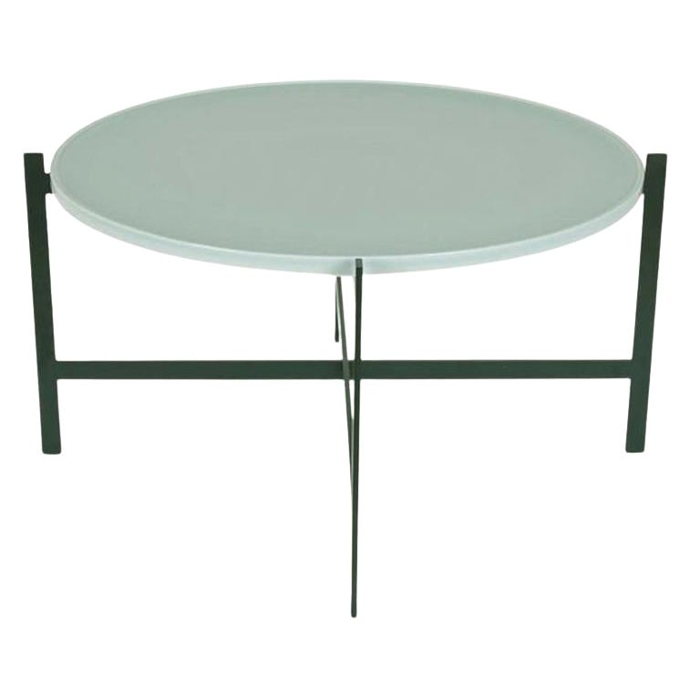 Celadon Green Porcelain Large Deck Table by Ox Denmarq For Sale