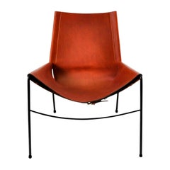 Chaise novembre cognac et noire d'OxDenmarq