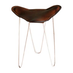 Mocca and Steel Trifolium Stool by Ox Denmarq