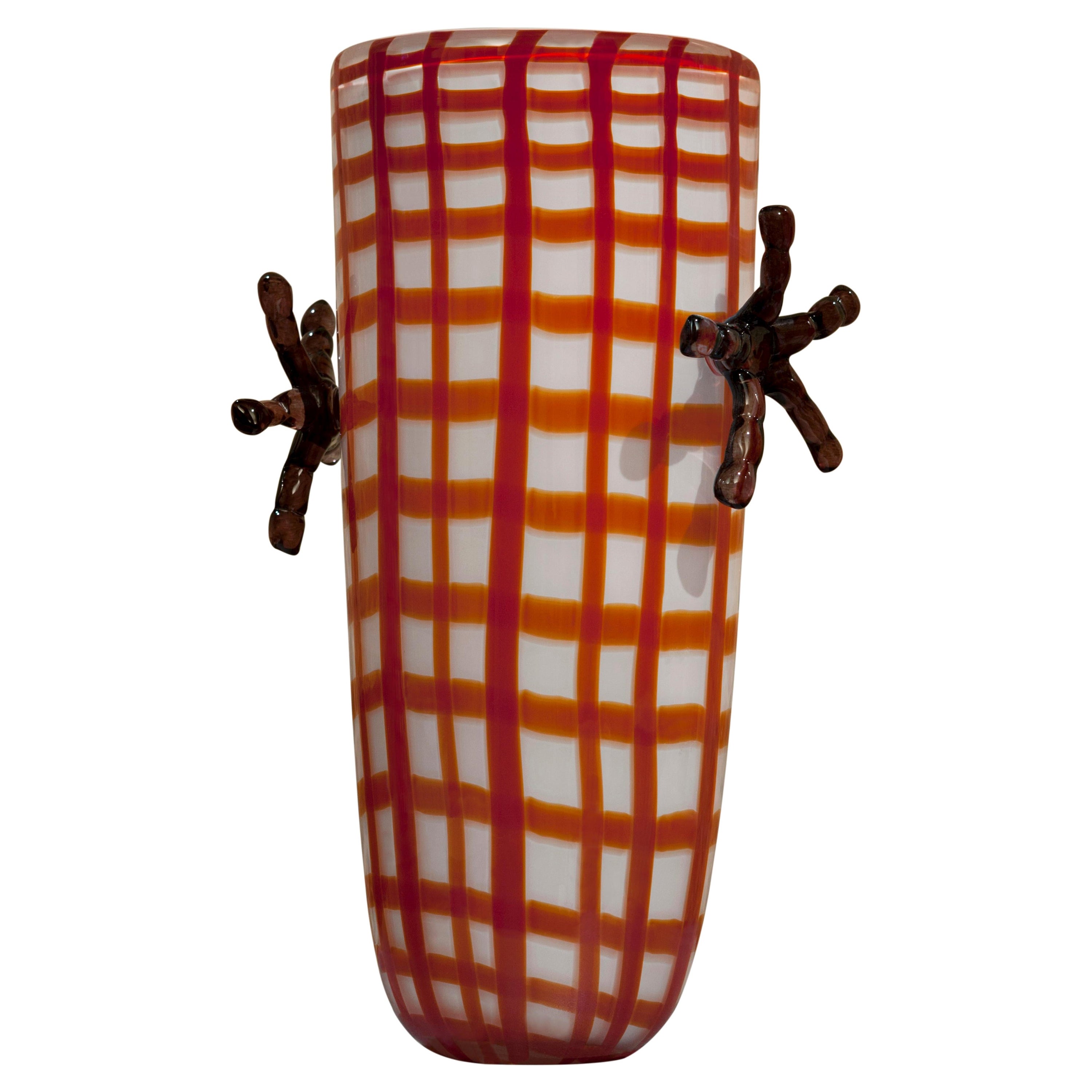 Edie' 60 Red Vase by Purho For Sale