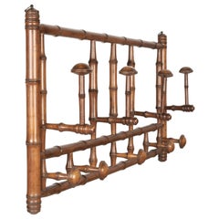 19th Century French Faux Bamboo Coat Rack