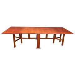 Danish Modern Teak Expandable Gateleg Dining Table