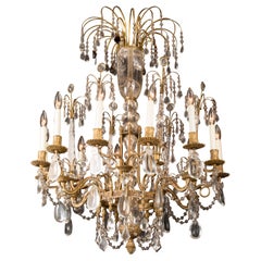 Rock Crystal and Bronze D’Ore Chandelier, Russian 19th Century