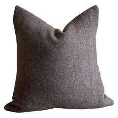 Custom Made Coco Brown Alpaca Wool Accent Pillow with Insert