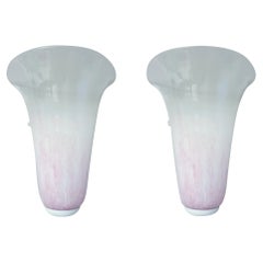 Pair of Pink Shield Sconces