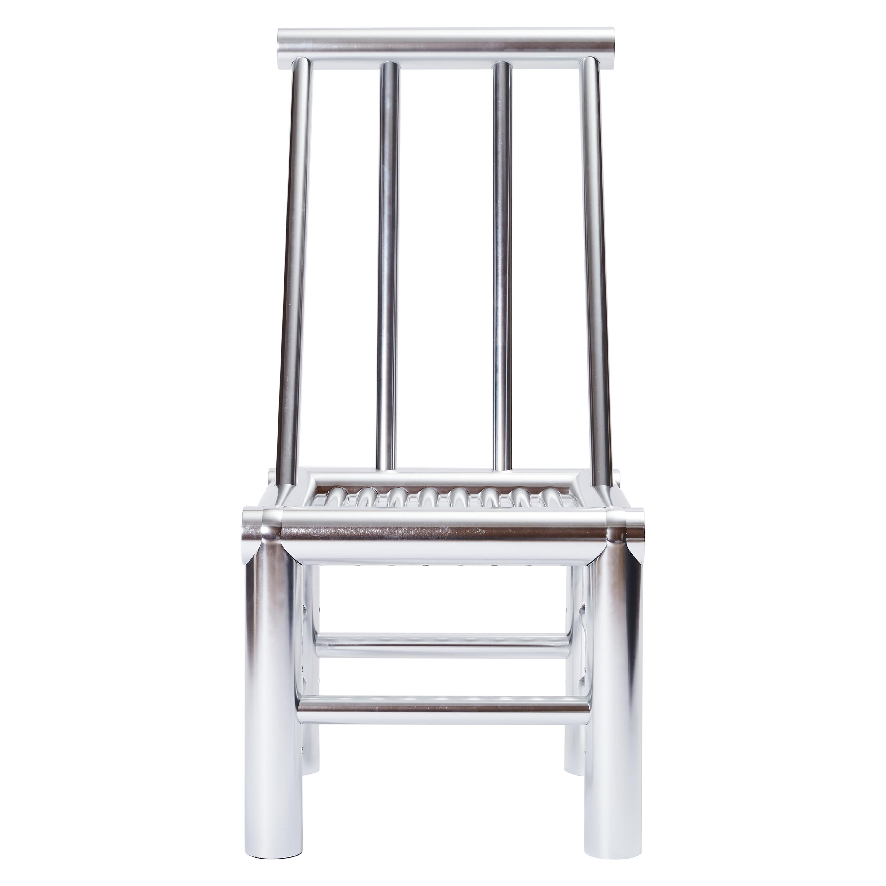 Aluminium Bamboo Chair by Joseph Dejardin For Sale